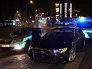 Opilá ena ve Vysoanech nabourala policejní hlídku (18. 12. 2018)