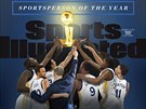 Obálka asopisu Sports Illustrated, která oznamuje basketbalisty Golden State...