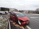 Nehoda t osobnch aut dnes po poledni komplikovala dopravu na obchvatu...