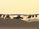 Start nosie Virgin Mothership Eve s podvenou lodí SpaceShipTwo (VSS Unity).