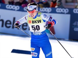 Kateřina Razýmová během sprintu volnou technikou ve švýcarském Davosu.