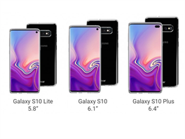 Údajná podoba model Galaxy S10, S10 Lite a S10+