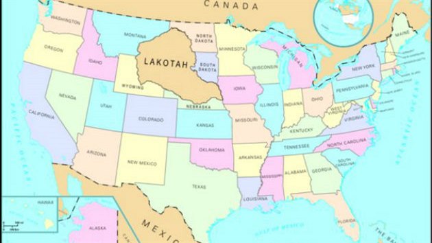 Republika Lakota se podle jejch zakladatel rozkld na zem americkch stt Montana, Severn Dakota, Jin Dakota, Nebraska a Wyoming.