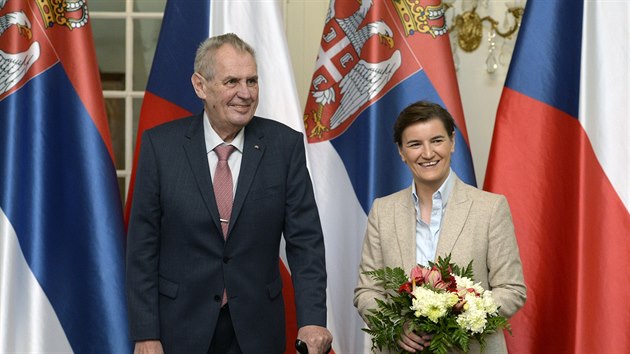 Prezident Miloš Zeman přijal 10. prosince 2018 v Lánech srbskou předsedkyni vlády Anu Brnabičovou.