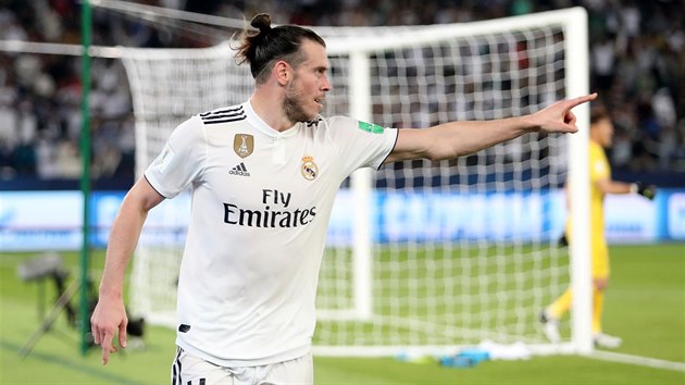Gareth Bale z Realu Madrid se raduje z glu proti Kaim.