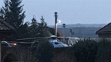 V Dobíi havaroval záchranáský vrtulník (15.12.2018)