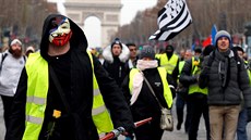 Ve Francii se opt seli píznivci hnutí lutých vest, které protestuje proti...