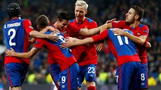 Radost fotbalist CSKA Moskva na Realu Madrid.