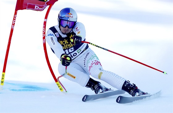 Dominik Paris v superobím slalomu v Bormiu.