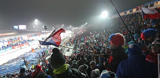 Biatlonov fanouci v Novm Mst na Morav.