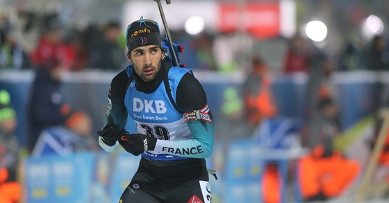 Francouzský biatlonista Martin Fourcade ve sprintu v Novém Městě na Moravě.