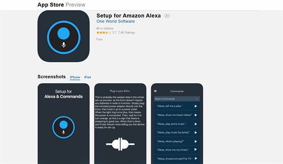 Falená aplikace Setup for Amazon Alexa, která mla údajn pomoci s nastavením...