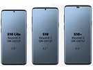 Moné podoby rzných verzí Samsungu Galaxy S10