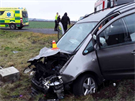 U Kralic na Hané se stala váná nehoda dvou osobních aut (25. prosince 2018).
