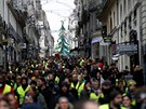 Demonstranti vyli do ulic Nantes. (22. prosince 2018)