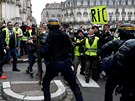 Demonstranti vyli do ulic Nantes. (22. prosince 2018)