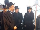 Herec Otakar Brousek v roli T. G. Masaryka pijel speciálním vlakem do eských...