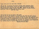 Ukázka opisu telegram zaslaných Hubákem z ecka