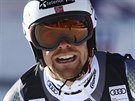 Aleksander Aamodt Kilde v cíli superobího slalomu v Bormiu.