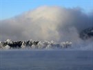Mráz na Sibii u Krasnojarsku, kde se teploty pohybovaly kolem mínus 30 stup...