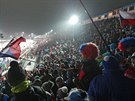 Biatlonoví fanouci v Novém Mst na Morav.