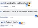 Komentáe fanouk na Facebooku pod videem Martina Kociána