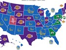 Mapa nenávisti - které kluby NBA jsou v jednotlivých amerických státech nejmén...