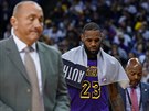 LeBron James z LA Lakers opoutí zápas s Golden State se zranním.