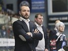 Plzeský trenér Ladislav ihák, v pozadí asistent Jaroslav paek.