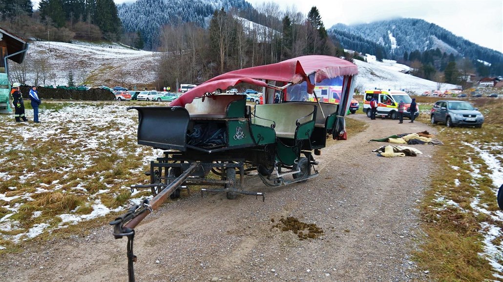 Nehoda dvou ko�ár� v bavorském Ostallgäu.