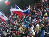 Biatlonoví fanoušci v Novém Městě na Moravě.