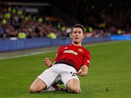 Ander Herrera se raduje ze vstelenho glu v utkn proti Cardiffu.