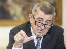 Premiér Andrej Babiš při rozhovoru pro iDNES.cz (20. prosince 2018)