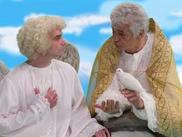 Ivan Trojan a Jií Bartoka v pohádce Andl Pán z roku 2006