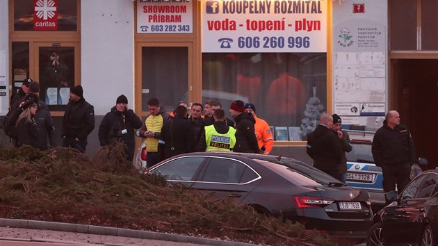 Pbram, 28.12.2018, banka, pepaden, rukojm, policie FOTO: MAFRA - MICHAL ULA ONLINE