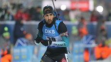 Francouzský biatlonista Martin Fourcade ve sprintu v Novém Mst na Morav.