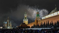 V Moskv� oslavili p�íchod nového roku. (1. ledna 2019)