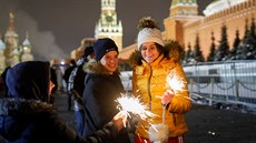 V Moskv� oslavili p�íchod nového roku. (1. ledna 2019)
