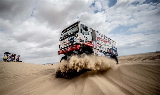 Martin Kolomý bhem první etapy Rallye Dakar.