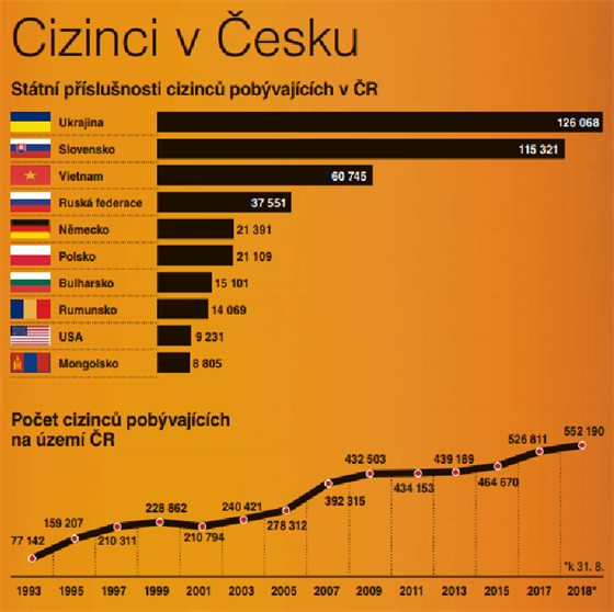 Cizinci v esku