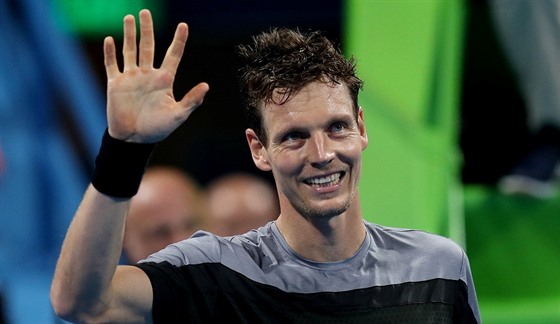 Usmvavý Tomá Berdych na turnaji v Dauhá