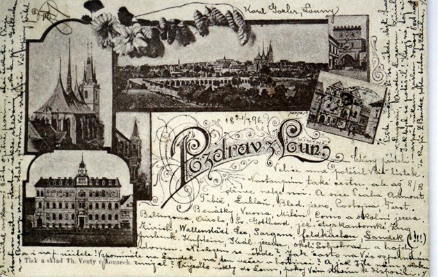 Pravdpodobn nejstarí lounská pohlednice z roku 1895