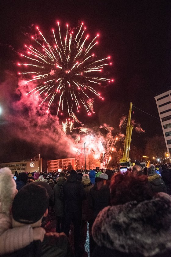 Novoroní ohostroj ve Zlín (1. ledna 2018)