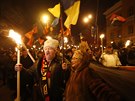 Ukrajinští nacionalisté na Nový rok oslavovali výročí narození Stepana Bandery.