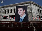 Portrét syrského prezidenta Baára Asada ve mst Dúmá v blízkosti Damaku (17....