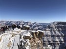 Sníh zasypal Grand Canyon v americké Arizon. (1. ledna 2019)