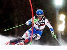 Slovenka Petra Vlhová bhem prvního kola slalomu Svtového poháru v Záhebu.