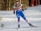 Kateina Razýmová na trati závodu v beckém lyování v Novém Mst na Morav