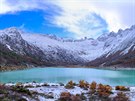 Laguna Esmeralda. Odmnou za pekonání nároného terénu je krásný výhled.