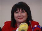 Ministryn financí Alena Schillerová oznamuje na tiskové konferenci hospodaení...